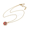 Brass Micro Pave Cubic Zirconia Pendant Neckalces for Women NJEW-C076-01B-G-4