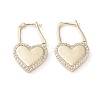 Brass Micro Pave Cubic Zirconia Huggie Hoop Earrings X-EJEW-L234-010B-G-1