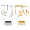 Fingerinspire 2 Sets 2 Style Iron Rotating Merry-Go-Round/Snowflake Tealight Candle Holder DJEW-FG0001-31-1