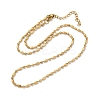 2.5MM 304 Stainless Steel Round Oval Link Chain Necklaces NJEW-M110-01G-2