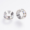 Brass Rhinestone Spacer Beads RB-E511-18-1