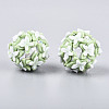 Handmade Polymer Clay Rhinestone and Resin Beads CLAY-T022-01B-2