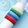 15Pcs 15 Colors Faceted Rondelle Imitation Jade Glass Beaded Stretch Bracelet Sets BJEW-JB10790-3