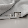 2Pcs Couple Alloy Cuff Rings for Men Women FS-WG1C6B4-01-5