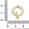 Brass Cubic Zirconia Fold Over Clasps KK-Q048-11G-3
