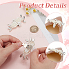 1 Pair Rose Flower Brass Shoe Buckle Clips AJEW-FG0003-61-3