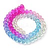 Transparent Painted Glass Beads Strands DGLA-A034-T6mm-A14-5
