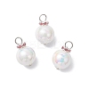 Imitation Pearl Acrylic Pendants PALLOY-JF04349-2
