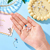 10Pcs 10 Styles Butterfly & Flower Alloy K9 Glass Charms Nail Art Decoration MRMJ-TA0001-41-5