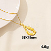 304 Stainless Steel Shell Pendant Necklaces for Women MD4467-12-1