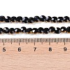 Electroplate Glass Beads Strands EGLA-Q128-03B-4
