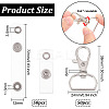 50Pcs Iron D Rings Swivel Clasps DIY-OC0011-38-2