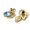 UV Plating Alloy Glass Pendants FIND-K032-29G-2