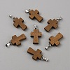 Natural Wooden Pendants WOOD-WH0024-123-1