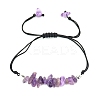 Natural Amethyst Braided Bead Bracelets PW-WG14195-08-1