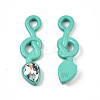 Spray Painted Alloy Pendants PALLOY-S132-226-RS-3