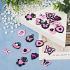 20Pcs 10 Style Spray Painted Alloy Pendants FIND-TA0002-89-6