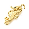 Brass Micro Pave Black Cubic Zirconia Sea Animals Connector Charms LS-KK-C121-03G-2