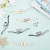 6 Sets 2 Colors Zinc Alloy Bag Concer Protecter PALLOY-CA0001-93-4