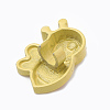Spray Painted Alloy Slide Charms PALLOY-N004-10D-2