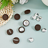 DIY Round Wood & Aluminum Brooch Making Kits DIY-FH0009-69A-4