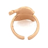 Christmas Theme Alloy Enamel Open Cuff Ring RJEW-C106-02G-KCG-3