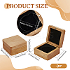 Square Beech Wooden Coin Storage Boxes CON-WH0099-61A-2