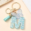 Resin & Acrylic & Faux Suede Tassel Keychain X1-KEYC-YW00117-13-1