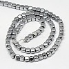 Electroplate Non-magnetic Synthetic Hematite Beads Strands G-J172-4x4mm-02-2