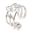 304 Stainless Steel Open Cuff Ring for Women RJEW-F166-01P-01-1