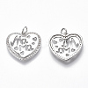 Brass Micro Pave Clear Cubic Zirconia Pendants LS-KK-S356-025P-NF-2