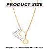1Pc Letter & Heart Stainless Steel Lariat Necklaces for Women NJEW-LP0002-87G-O-2