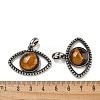 Natural Tiger Eye Pendants G-G147-07AS-06-3