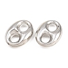 Brass Oval Links Connector Charms KK-H292-47P-03-2