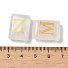 26Pcs Natural Quartz Crystal Healing Rectangle with Letter A~Z Display Decorations G-K335-07A-3