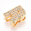 Brass Micro Pave Cubic Zirconia Charms KK-N254-217G-R-2