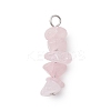 10Pcs 5 Colors 12 Constellation Natural Aquamarine & Citrine & Rose Quartz & Tiger Eye & Lapis Lazuli Pendants PALLOY-JF02839-04-3