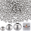 450Pcs 3 Style 304 Stainless Steel Round Beads STAS-BBC0003-44-1