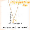 304 Stainless Steel Letter Pendant Necklaces NJEW-LP0001-53P-G-2
