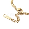 304 Stainless Steel Round Snake & Ball Chains Double Layer Multi-strand Bracelet for Women BJEW-B064-11G-3