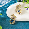 2Pcs Brass Micro Pave Cubic Zirconia Pendants KK-TA0002-81A-4