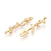 Brass Micro Pave Cubic Zirconia Pendants KK-N261-83G-2