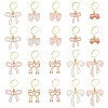 20Pcs 10 Styles Bowknot Alloy Enamel Pendant Locking Stitch Markers HJEW-SC00160-6