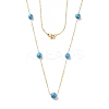 Synthetic Turquoise Beads Necklace BJEW-B078-01G-3