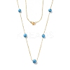 Synthetic Turquoise Beads Necklaces BJEW-B078-01G-3