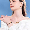 100Pcs 10 Colors Electroplated Natural Lava Rock Beads Strands G-PJ0001-03C-8