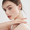 20Pcs 2 Colors Brass Stud Earring Findings with 20Pcs Plastic Ear Nuts FIND-BBC0002-13-6