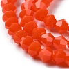 Opaque Solid Color Imitation Jade Glass Beads Strands GLAA-F029-P4mm-03-3