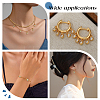 60Pcs 2 Styles Brass Pave Clear Cubic Zirconia Flat Round Link & Charms Findings Kits KK-AR0001-83-5