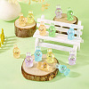 20Pcs 5 Colors Luminous Resin Rabbit Display Ornaments DJEW-TA0001-17-7